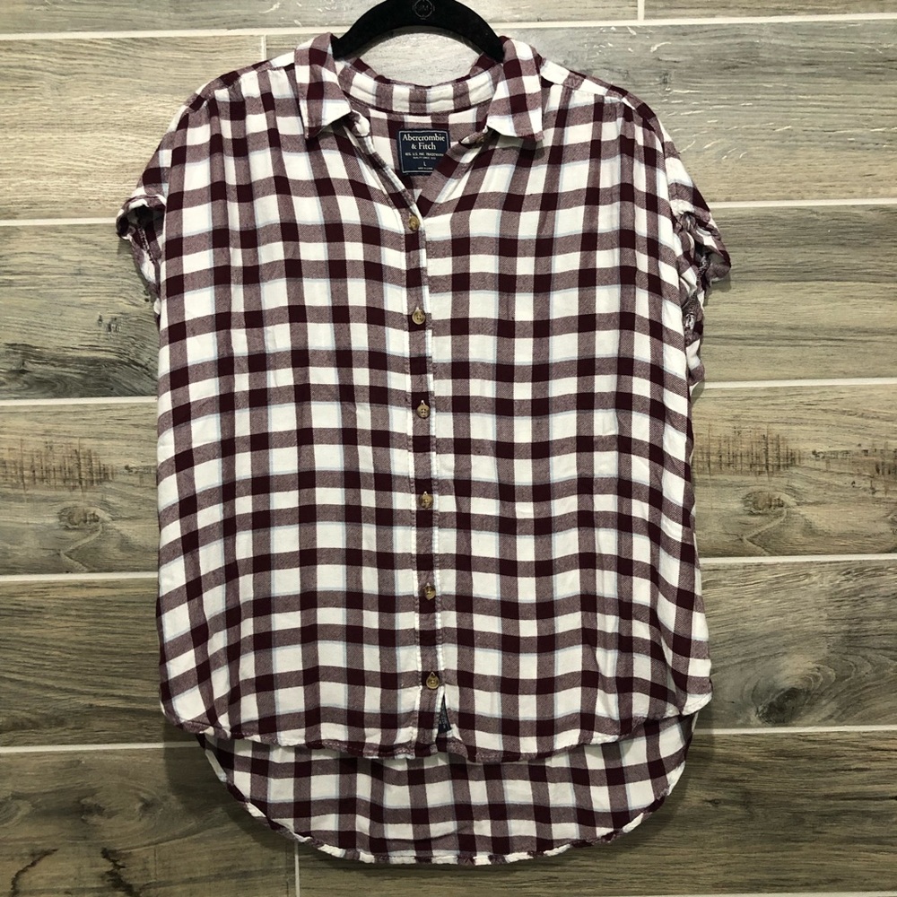 Abercrombie & Fitch Short Sleeve Plaid Flannel